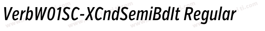 VerbW01SC-XCndSemiBdIt Regular字体转换